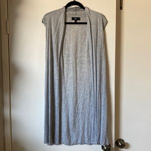 Mossimo gray lightweight sleeveless cardigan, size M/L